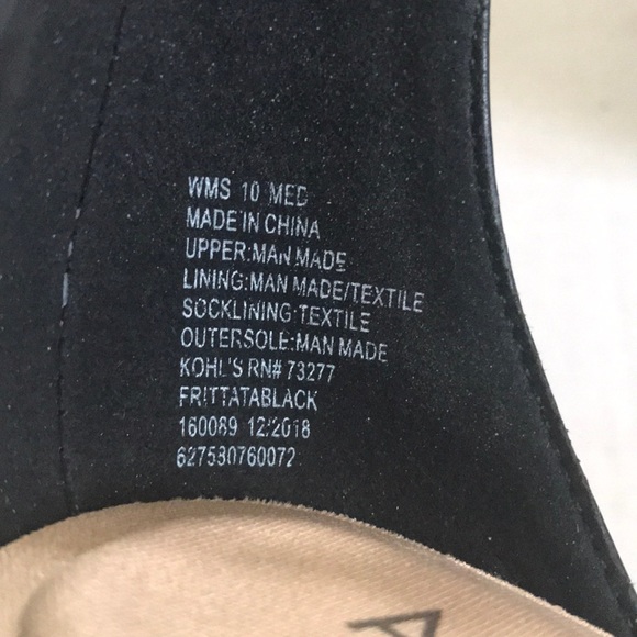 Apt.9 Frittata black high heels asymmetrical strap - Picture 6 of 7